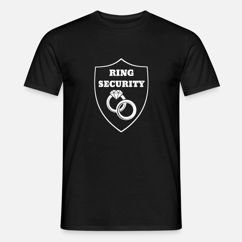 Ring Security JGA Junggesellenabschied Geschenk - Männer T-Shirt - Schwarz