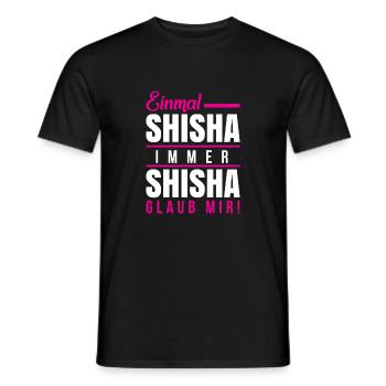 Shisha - Einmal & immer W - Männer T-Shirt - Schwarz - Vorne - AI Model Male 178 light (178cm)