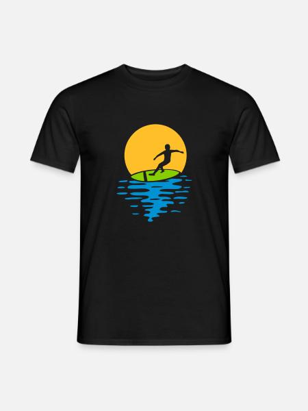 Evening Sun Surfer - Men's T-Shirt - black