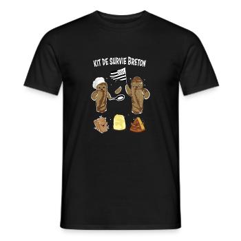 Bretonisches Überlebensset - Männer T-Shirt - Schwarz - Vorne - AI Model Male 178 light (178cm)