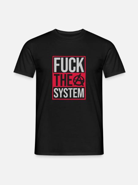 Citation baise le système - T-shirt homme - noir