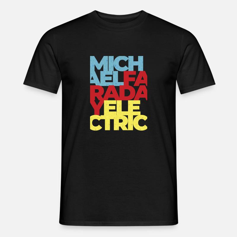 Michael Faraday Electromagnetism Physics Science - Men’s T-shirt - black