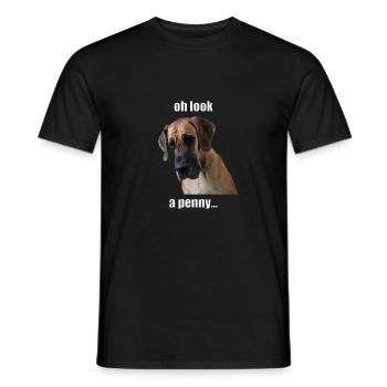 Oh look, a penny... - Männer T-Shirt - Schwarz - Vorne - AI Model Male 178 light (178cm)