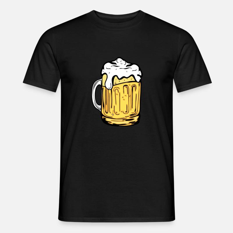 Bier - Männer T-Shirt - Schwarz
