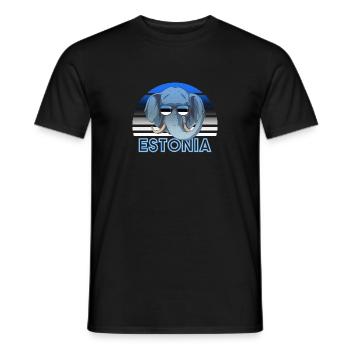 Estland - Männer T-Shirt - Schwarz - Vorne - AI Model Male 178 light (178cm)