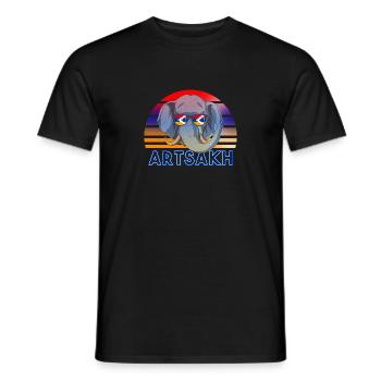 Artsakh - T-shirt homme - noir - Devant - AI Model Male 178 light (178cm)