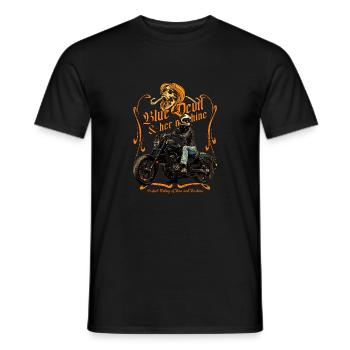 Blue Devil und ihre Maschine Klassisches Motorrad - Männer T-Shirt - Schwarz - Vorne - AI Model Male 178 light (178cm)