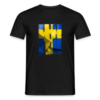 Sweden Sweden flag national norden skandinavia - Men's T-Shirt - black - Front - AI Model Male 178 light (178cm)