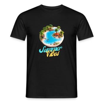 Summer Vibes - Men's T-Shirt - black - Front - AI Model Male 178 light (178cm)