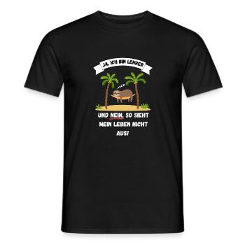 Lehrer machen nicht nur Ferien - Männer T-Shirt - Schwarz - Vorne - AI Model Male 178 light (178cm)