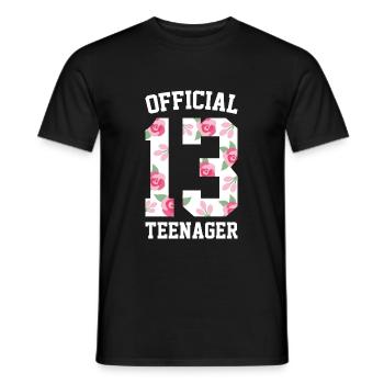 Official 13 adolescent cadeau 13 ans - T-shirt homme - noir - Devant - AI Model Male 178 light (178cm)