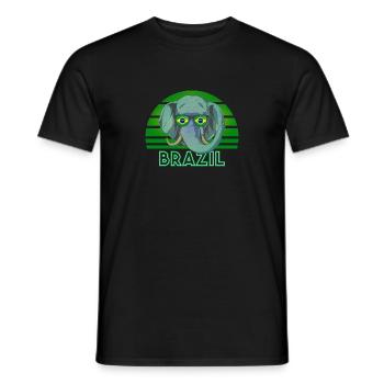 Brésil - T-shirt homme - noir - Devant - AI Model Male 178 light (178cm)