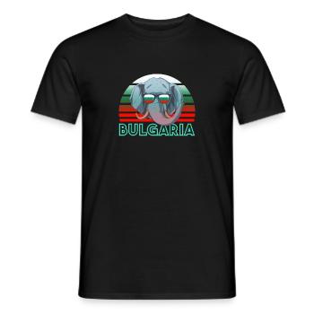 Bulgarie - T-shirt homme - noir - Devant - AI Model Male 178 light (178cm)