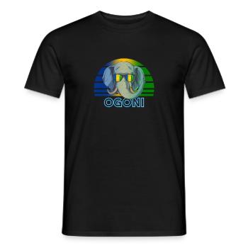 Ogoni - Männer T-Shirt - Schwarz - Vorne - AI Model Male 178 light (178cm)