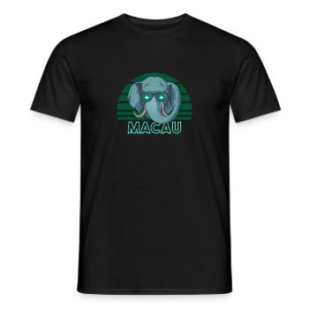 Macau - Männer T-Shirt - Schwarz - Vorne - AI Model Male 178 light (178cm)