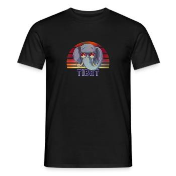 Tibet - T-shirt homme - noir - Devant - AI Model Male 178 light (178cm)