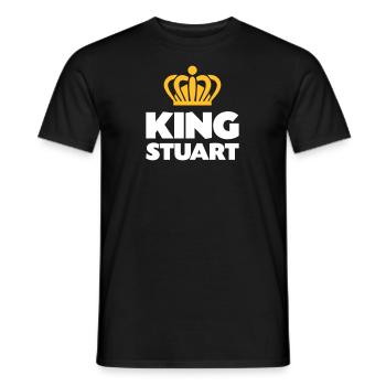King stuart name thing crown - Men's T-Shirt - black - Front - AI Model Male 178 light (178cm)