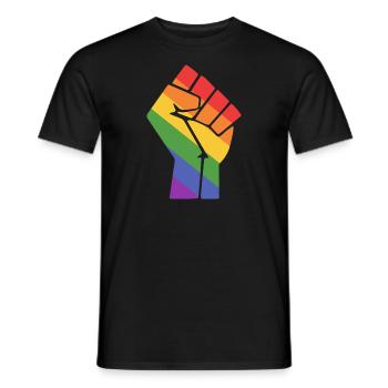 Pride Fist LGBT Design for Equality - Men's T-Shirt - black - Front - AI Model Male 178 light (178cm)