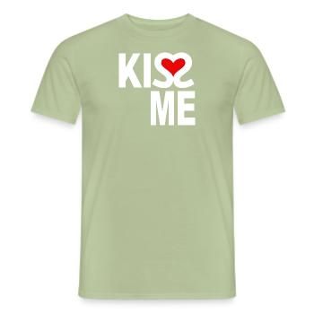 Kiss Me - Kiss Me - Men's T-Shirt - sage - Front - AI Model Male 178 light (178cm)