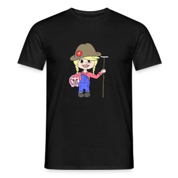 fermière - T-shirt homme - noir - Devant - AI Model Male 178 light (178cm)