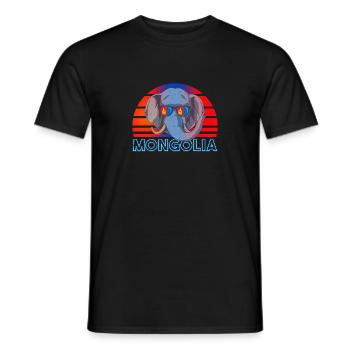 Mongolia - Men's T-Shirt - black - Front - AI Model Male 178 light (178cm)