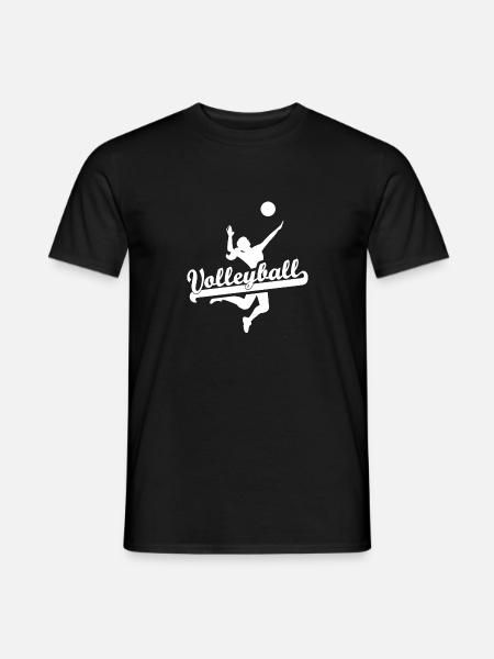 Idée de cadeau blanche de volley-ball féminin - T-shirt homme - noir