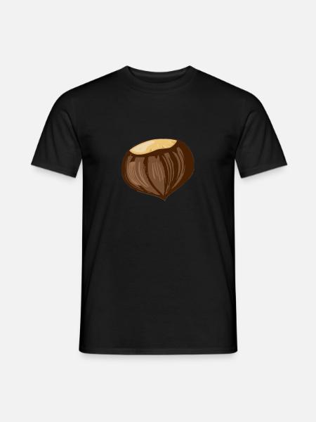 Kastanie Tshirt ungewöhnlich Humor - Männer T-Shirt - Schwarz