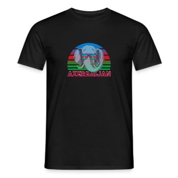 Azerbaijan - Men's T-Shirt - black - Front - AI Model Male 178 light (178cm)