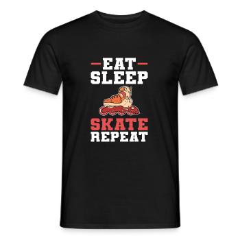 Roller Skating Roller Skates Inline Skates - Men's T-Shirt - black - Front - AI Model Male 178 light (178cm)