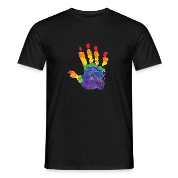 Liebe für alle! Die Welt ist bunt! Geschenk LGBT - Männer T-Shirt - Schwarz - Vorne - AI Model Male 178 light (178cm)