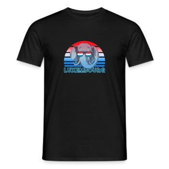 Luxembourg - T-shirt homme - noir - Devant - AI Model Male 178 light (178cm)