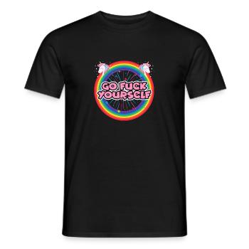 Geh und fick dich - Männer T-Shirt - Schwarz - Vorne - AI Model Male 178 light (178cm)