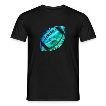 Football américain peint - T-shirt homme - noir - Devant - AI Model Male 178 light (178cm)