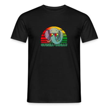 Guinea-Bissau - Men's T-Shirt - black - Front - AI Model Male 178 light (178cm)