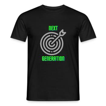 Next Darts Generation - Männer T-Shirt - Schwarz - Vorne - AI Model Male 178 light (178cm)