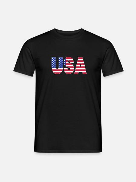 USA - Männer T-Shirt - Schwarz