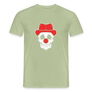 Dead Clown Comedian Poison - Men's T-Shirt - sage - Front - AI Model Male 178 light (178cm)