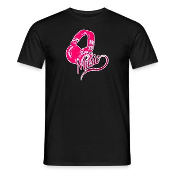 DJ - Men's T-Shirt - black - Front - AI Model Male 178 light (178cm)