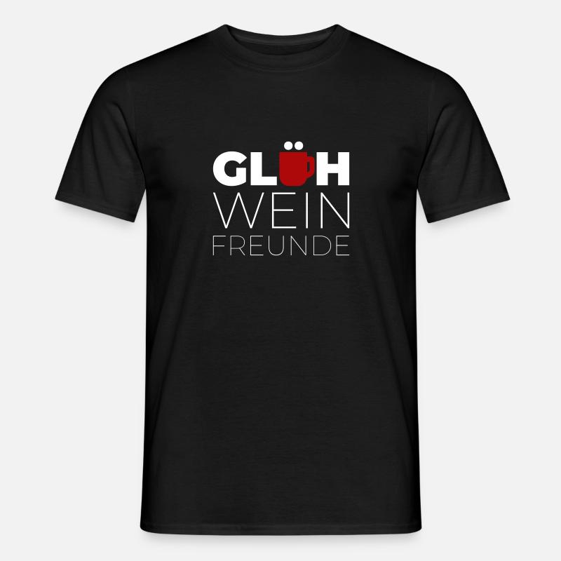 Glühweinfreunde - Männer T-Shirt - Schwarz