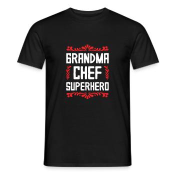 Mamie Chef Super-héroïne - T-shirt homme - noir - Devant - AI Model Male 178 light (178cm)