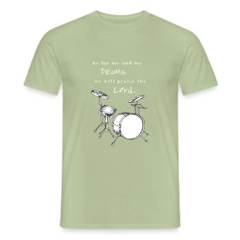 Inspirierende christliche Botschaft - Männer T-Shirt - Sage - Vorne - AI Model Male 178 light (178cm)