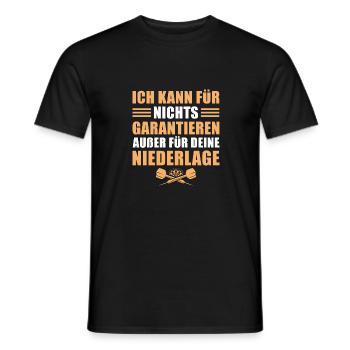 Dart Garantieren für deine Niederlage Dartspieler - Männer T-Shirt - Schwarz - Vorne - AI Model Male 178 light (178cm)