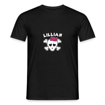 Pirate Lillian Design pour les filles et les femmes - T-shirt homme - noir - Devant - AI Model Male 178 light (178cm)