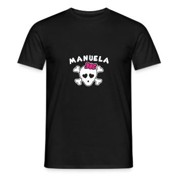 Pirate Manuela Design for Girls and Women - Men's T-Shirt - black - Front - AI Model Male 178 light (178cm)