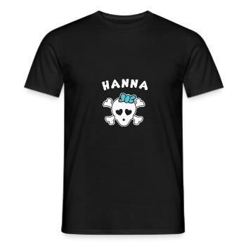 Pirate Hanna Design for Girls and Women - Men's T-Shirt - black - Front - AI Model Male 178 light (178cm)