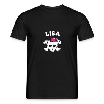 Pirate Lisa Design for Girls and Women - Men's T-Shirt - black - Front - AI Model Male 178 light (178cm)