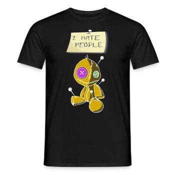 HATE PEOPLE - Männer T-Shirt - Schwarz - Vorne - AI Model Male 178 light (178cm)