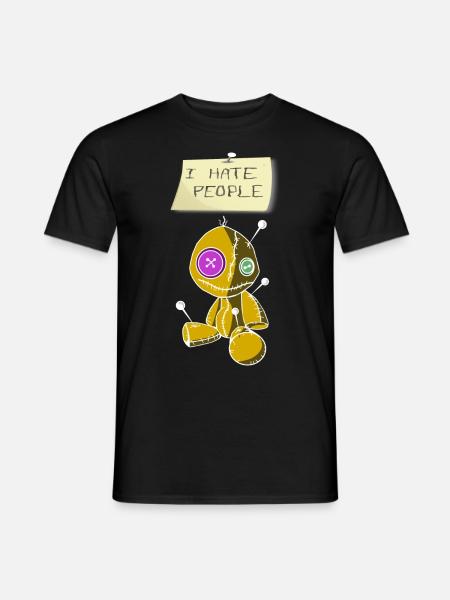 HATE PEOPLE - Männer T-Shirt - Schwarz