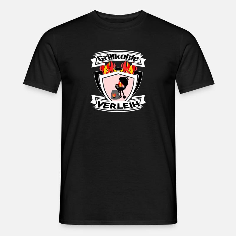 Grillkohle Verleih - Männer T-Shirt - Schwarz