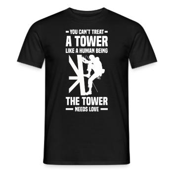 Turmbesteiger - Männer T-Shirt - Schwarz - Vorne - AI Model Male 178 light (178cm)